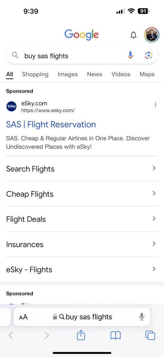 lawyerstalk's tweet photo. Why did @Google and @SAS allow this? When we searched for SAS website, Google displayed this site https://t.co/pq3bR8Ykp1. So we purchased SAS air tickets worth USD3000 from them and no ticket was issued. Now we cannot even contact them at all! https://t.co/Qoui9mfRtC