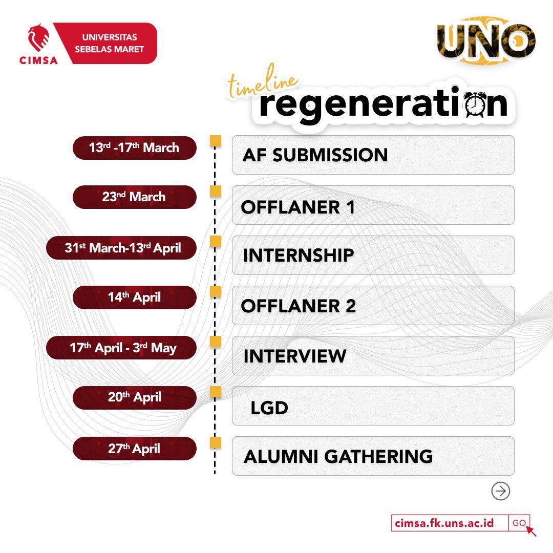 cimsauns's tweet photo. [CIMSA FK UNS Regeneration: UNO “Uncover the New Officials”]

“You never change your life until you step out of your comfort zone; change begins at the end of your comfort zone.” – Roy T. Bennett https://t.co/hwlcGBkHSz