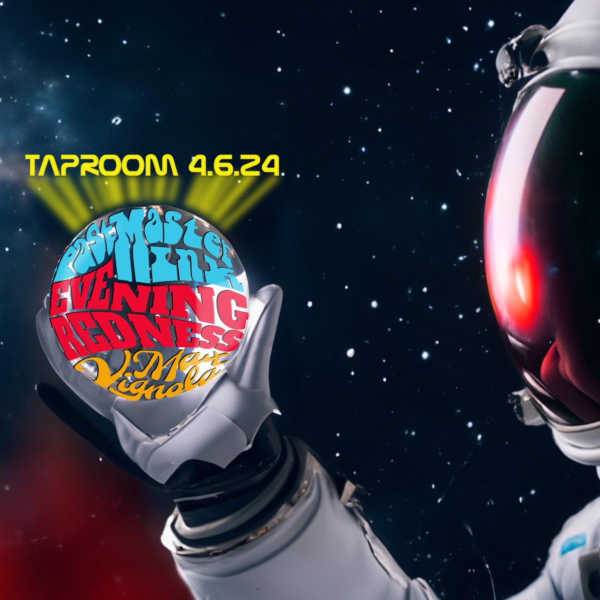 Next Evening Redness show is April 6 at <a href="/Taproom_Ludlow/">The Taproom on Ludlow</a> with Max Vignola (Moon Cruiser) and Past Master Ink (members of JIMS and Mad Anthony). Great indie rock all night long. FREE show!