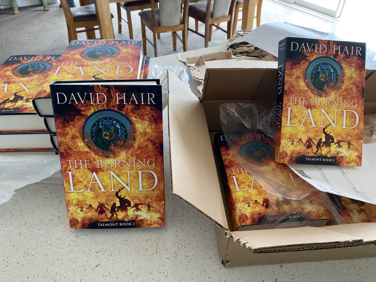 Author copies; Talmont I: The Burning Land 🔥 Sorcerer-knights on a quest to save their world… from themselves
