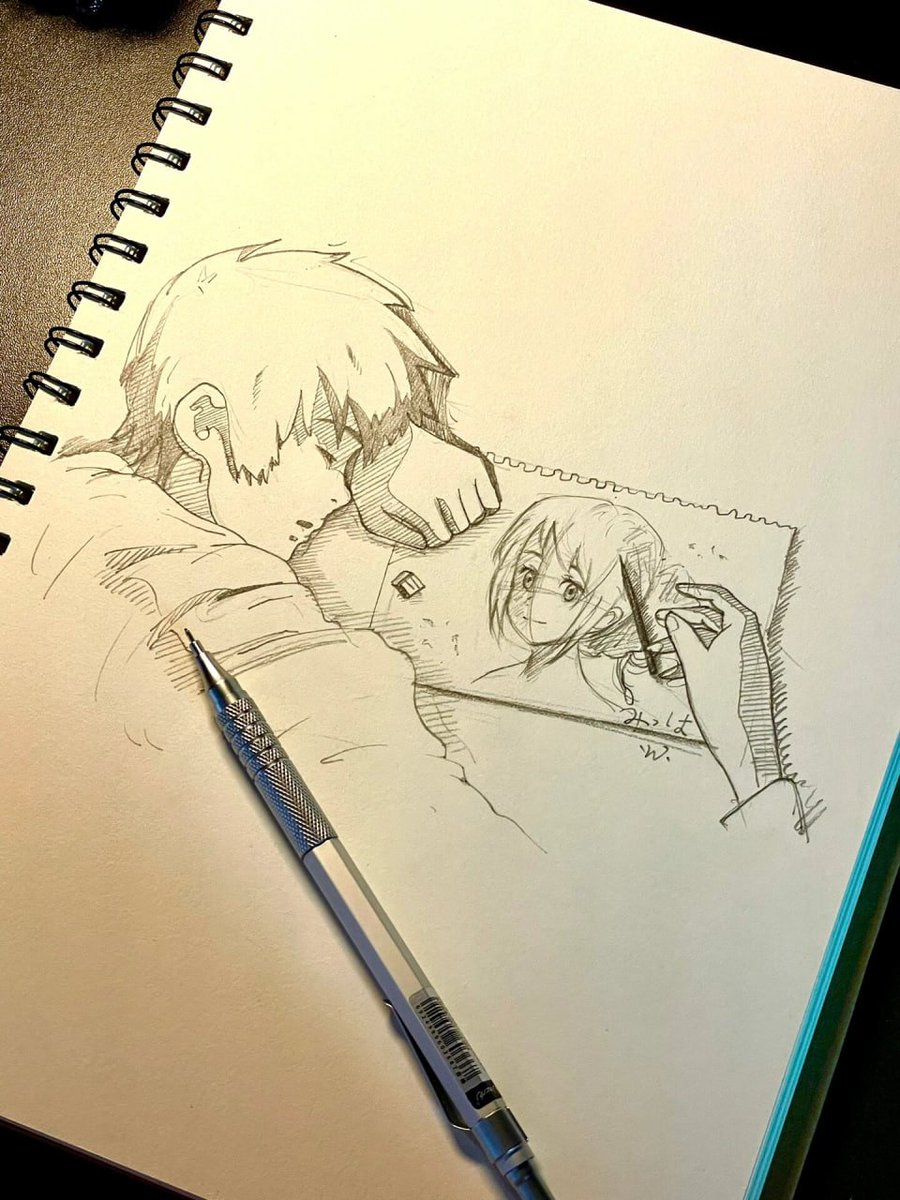 I drew it during my free time at work, making good use of my time.
