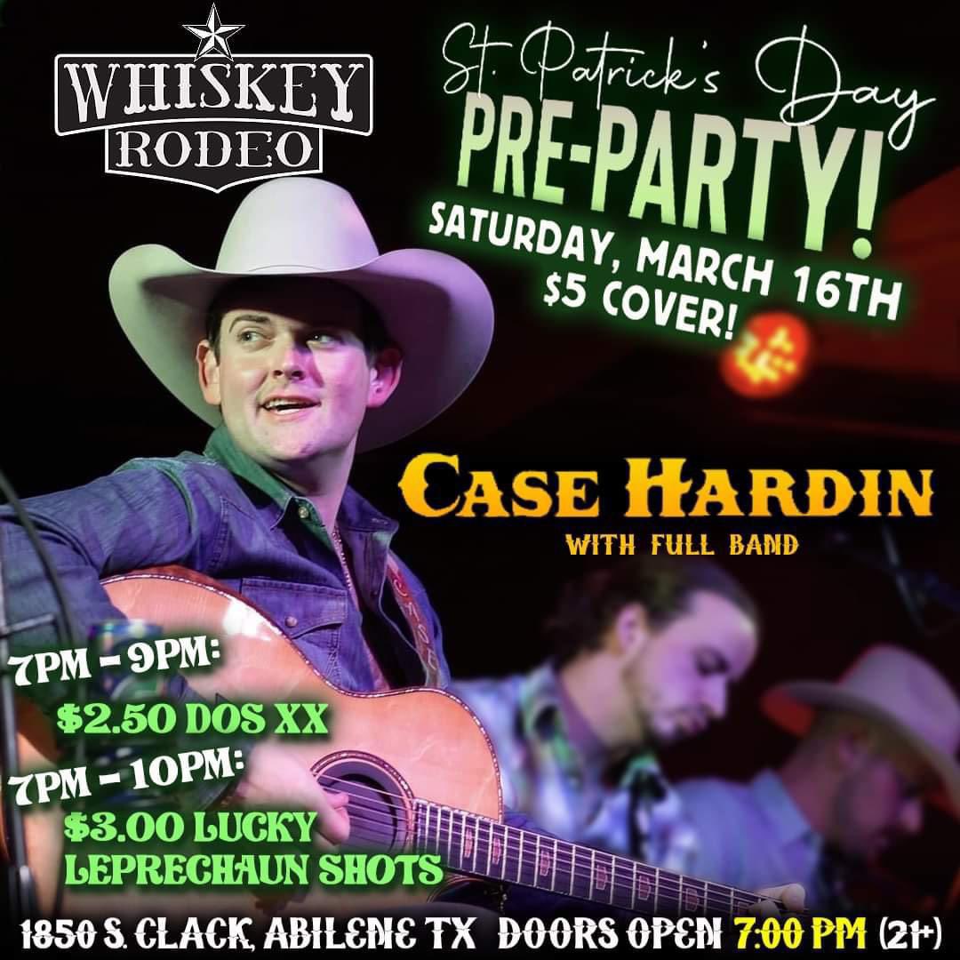 Case_Hardin's tweet photo. 🚨🚨🚨Abilene, Texas🚨🚨🚨

See y’all for a St. Patrick’s Day pre-party at the new Whiskey Rodeo this Saturday night! Bring a date or two, let’s get lucky 🍀🍾

#casehardin #casehardinmusic #texas #texascountry #texasmusic #texascountrymusic #countrymusic #countrysinger #countrymusician #countryartist #country #nashville #cmafest #acm #cma #singersongwriter #songwriter #singer #musician #livemusic #dancehall #dancehallmusic #honkytonk #hyosilver #vexilbrand #suggswitch #cowboy #cowboymusic #rodeo #newmusic