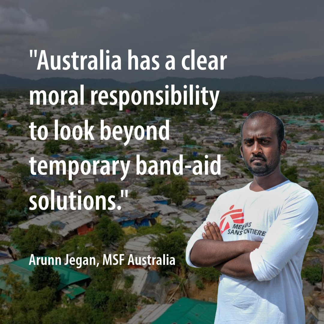 August will mark 7 years since 900,000 #Rohingya found temporary shelter in Cox's Bazar. There's still no realistic long-term plan for a better future in sight. #MSF's <a href="/arunn_jegan/">Arunn Jegan</a> tells <a href="/LowyInstitute/">The Lowy Institute</a> The Interpreter why this needs to change. #auspol
➡️msfa.me/43hx1gd