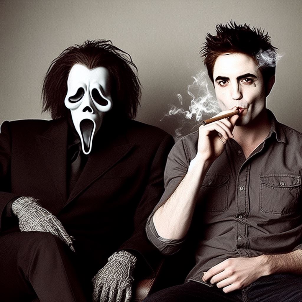 candykizzes24's tweet image. 🚬 weed with @GhostfaceTalks_ #edwardcullen #Ghostface #highaf #binglol