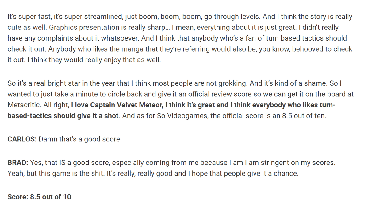 Momo-π Studio (@momopistudio) on Twitter photo Wonderful review by the <a href="/sovideogames/">SoVideogames Podcast</a> ! We are shining happy in the Captain Velvet Meteor team, thank you !
read the full review here : gamecritics.com/brad-gallaway/…
#IndieGameDev
#indiegame
#pcgaming
#Xbox Wonderful review by the <a href="/sovideogames/">SoVideogames Podcast</a> ! We are shining happy in the Captain Velvet Meteor team, thank you !
read the full review here : gamecritics.com/brad-gallaway/…
#IndieGameDev
#indiegame
#pcgaming
#Xbox