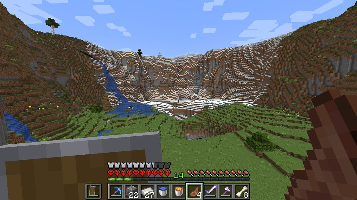 LeoWolfMC's tweet photo. @BobicraftMC bros miren tremendo paisaje que me encontre les dejo las coord y la seed por si quieren ir a verlo https://t.co/TeQFdJOW4f