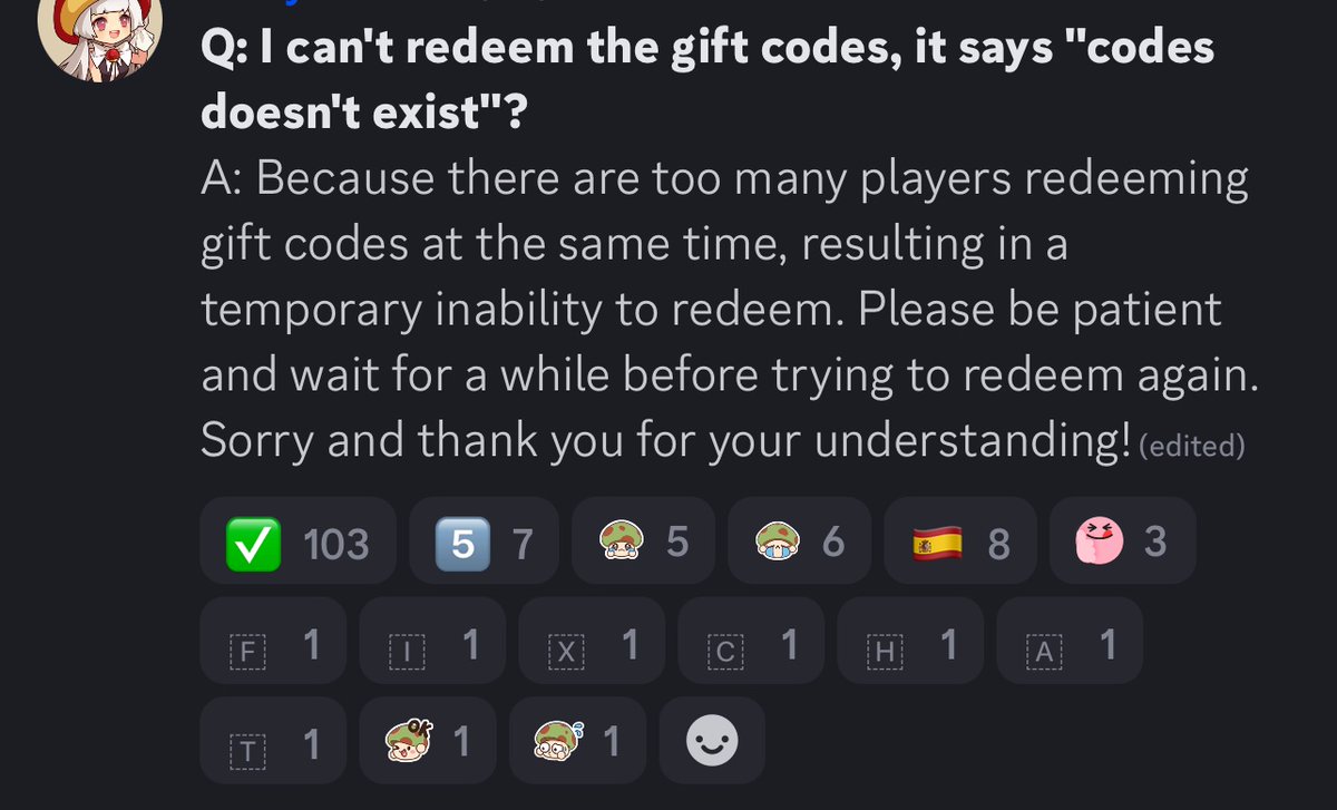 raifoundnemo's tweet photo. @CuriousBerne @legendofmush They won’t work for me either. Found this in the discord. Hope this helps! 🖤 https://t.co/OT4AdUs5ZV