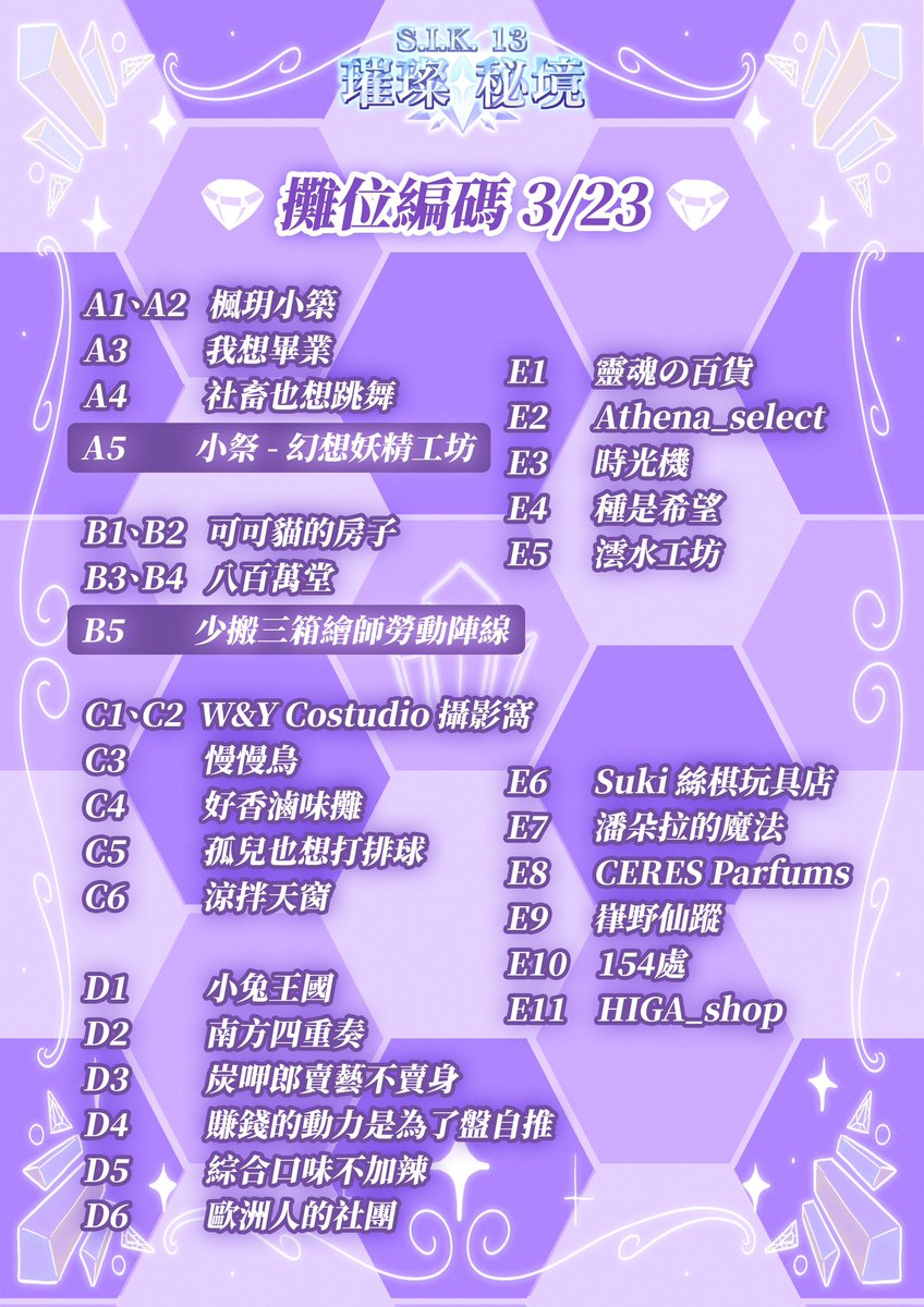 SIK_STUST's tweet photo. ✨S.I.K.13攤位圖讓大家久等了！！✨

「發現精彩，探索無限可能！」💖
我們非常興奮地宣布，即將在南臺科技大學舉辦一場璀璨閃耀的活動！
為了讓您的探索之旅更加豐富多彩！為了讓您更輕鬆地尋找您感興趣的攤位和展品，美麗的攤位圖終於誕生了！！🎉🎉
準備好了嗎？讓我們一同啟程，前進南方理想國！ https://t.co/6c08XfsaCf