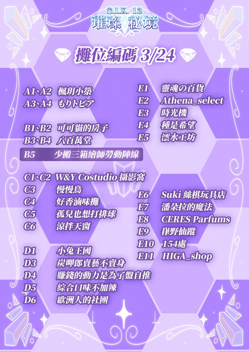 SIK_STUST's tweet photo. ✨S.I.K.13攤位圖讓大家久等了！！✨

「發現精彩，探索無限可能！」💖
我們非常興奮地宣布，即將在南臺科技大學舉辦一場璀璨閃耀的活動！
為了讓您的探索之旅更加豐富多彩！為了讓您更輕鬆地尋找您感興趣的攤位和展品，美麗的攤位圖終於誕生了！！🎉🎉
準備好了嗎？讓我們一同啟程，前進南方理想國！ https://t.co/6c08XfsaCf