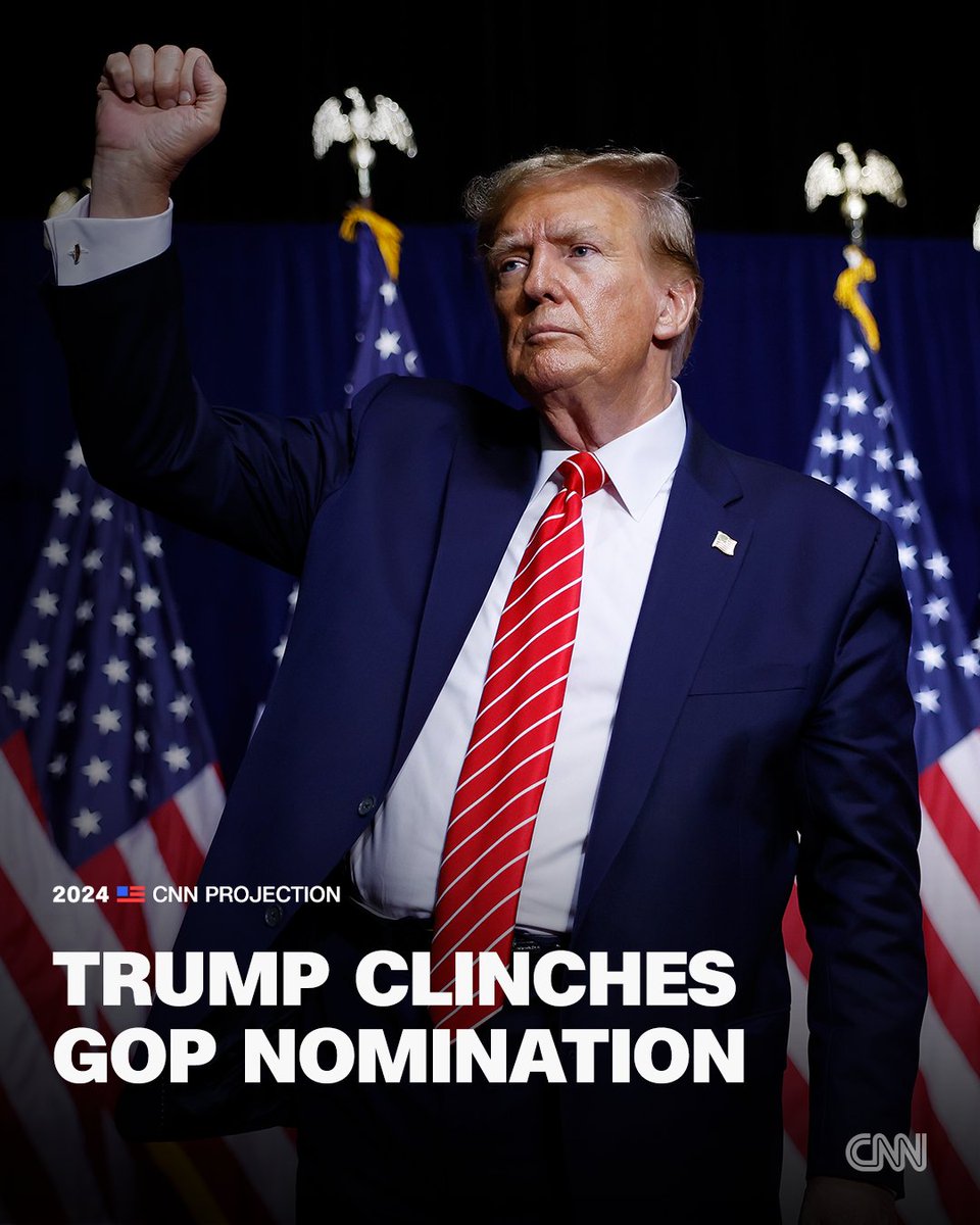 Trump secures enough delegates for the Republican nomination for president, CNN projects, setting up a rematch with Biden in November cnn.it/3IxtLnw