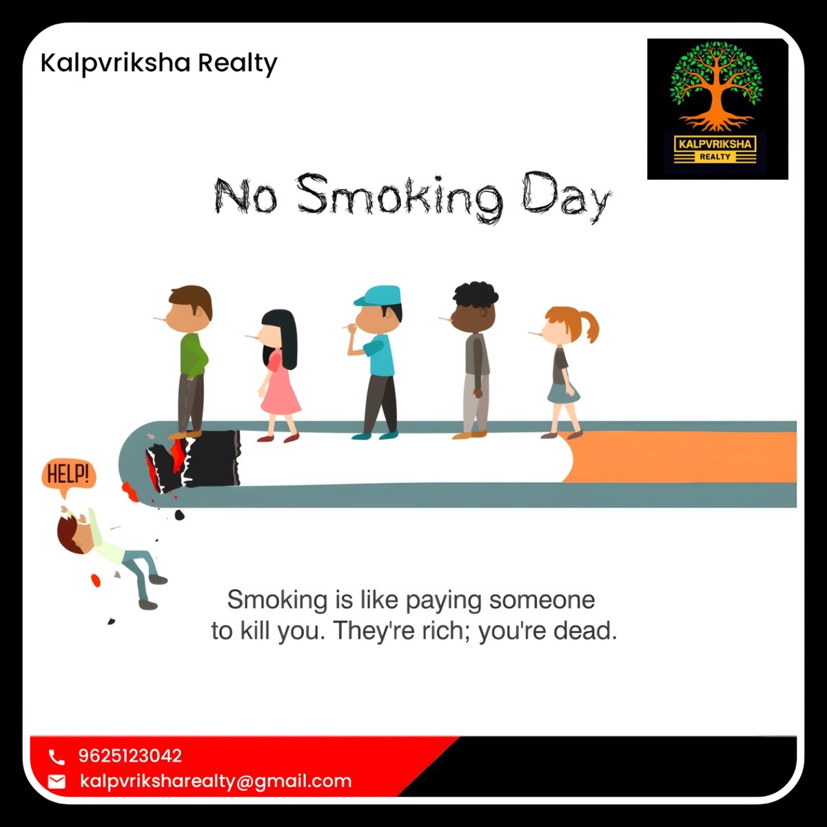 'Today marks World No Smoking Day 🚭. A fresh chance to choose health, breathe easier, and let your lungs rejoice. Remember, every puff avoided is a step toward a brighter, smoke-free future. #WorldNoSmokingDay #BreatheLife #SmokeFree'