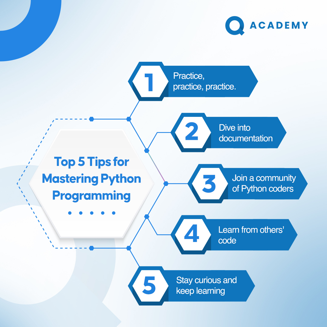 Dive into practice, embrace the docs, join a vibrant community, dissect others' code, and never stop learning. Your journey to coding excellence starts now.

#PracticeMakesPerfect #Learning #Coding #CodingTips #CodingExcellence #Programming #Python #QAcademy