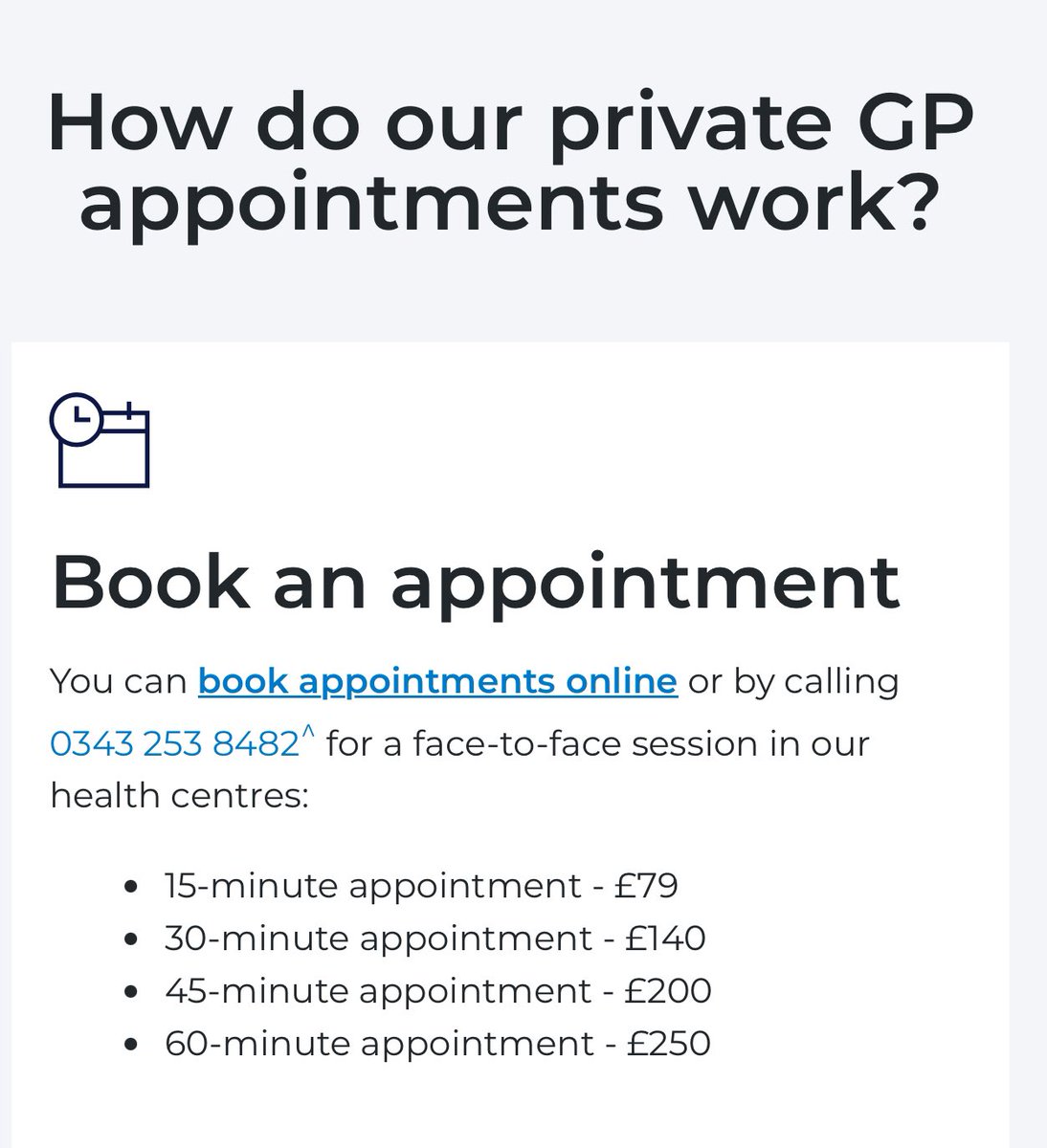 You will miss GPs when they are gone
BUPA advert below £140 for 30 min 
Currently you pay £163/year via Taxes for your GP services (it’s not enough)
Govt/NHSE have increased this be £3 this year - 2%
Average number of appts/year is 7 but many have more
Can’t see a GP - blame MPs