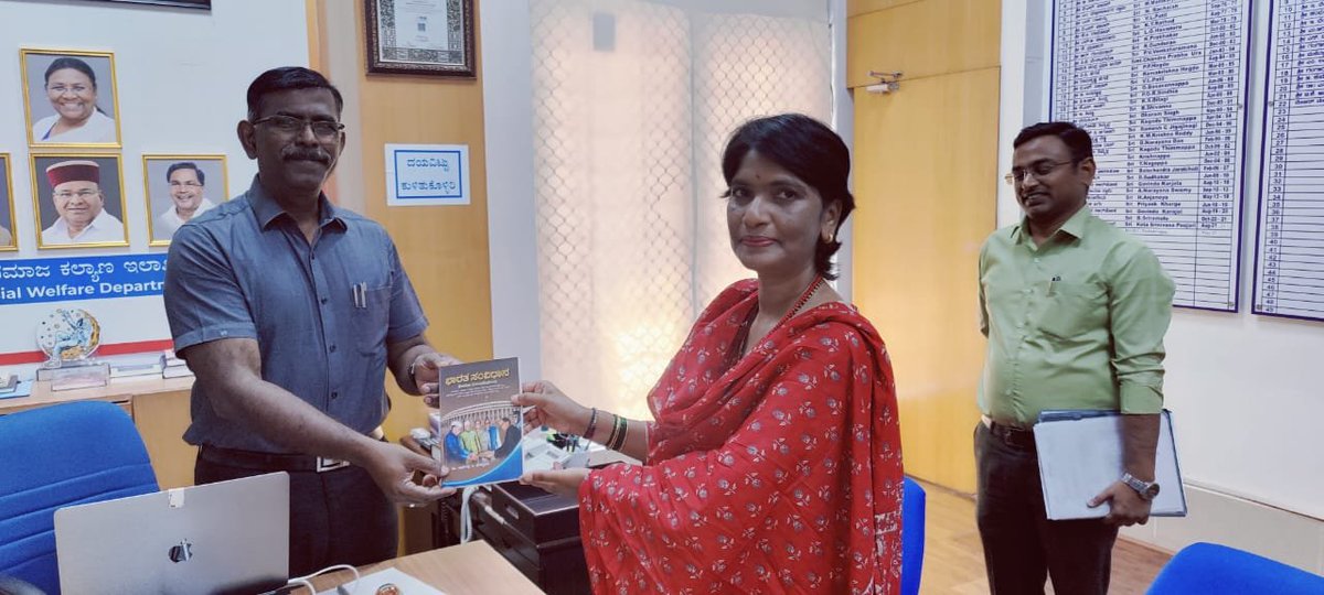 Smt. K S Latha Kumari, I.A.S, has taken charge as the new Executive Director of KREIS on March 5th,2024

<a href="/Captain_Mani72/">Manivannan P 🇮🇳</a> Principal Secretary, Social Welfare Department wished the new ED all the best for the new responsibility. (1/2)

<a href="/CMofKarnataka/">CM of Karnataka</a> <a href="/CMahadevappa/">Dr H C Mahadevappa(Buddha Basava Ambedkar Parivar)</a> <a href="/DKShivakumar/">DK Shivakumar</a>