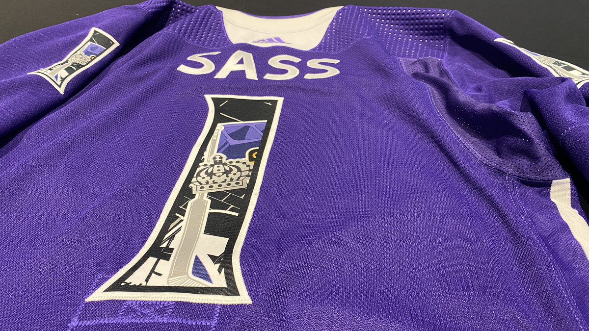 @sassstudio_art x @LAKings #WHM Celebration Specialty Jersey 2024
•
Auctioned for @WeAreAllKings 
•
#artwork #jerseydesign #appareldesign #sports #advocacy #genderequity #womenshistorymonth #womeninsports #womeninconstruction #womeninstem #womeninhockey #nhl #specialjersey