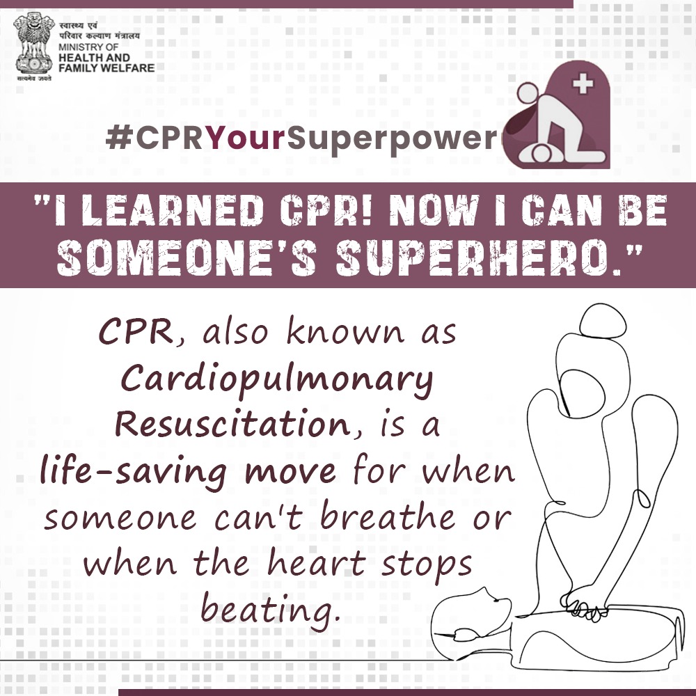 Save a life, be a hero! 
#ChalYaarSeekheinCPR

Did you know? CPR is a superpower anyone can possess! You don't need to be a doctor to keep a heartbeat going. 

Learn the right techniques and become a lifesaver today: youtu.be/NLAX9FfvIKQ?fe…

#CPRYourSuperpower