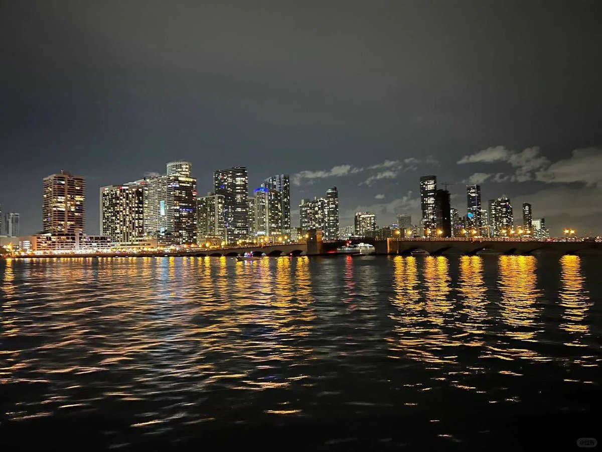 Miami is so beautiful at night.