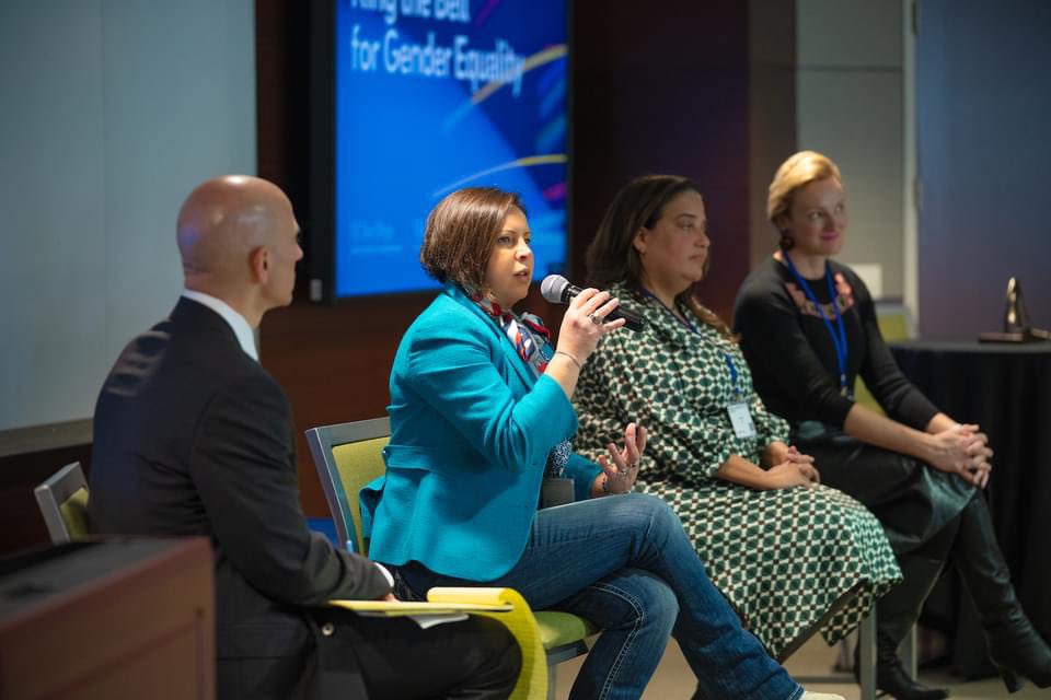 #RadySchool celebrated #InternationalWomensDay with the @WomeninETFs' Ring The Bell event! Students had the opportunity to hear from panelists Machel Allen, Emma Friend and Anna Paglia about the importance of representing women in all types of industries. #WomensHistoryMonth