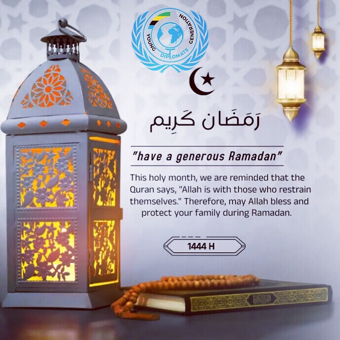 YoungDiplomatT's tweet photo. On behalf of Young Diplomats, we would like to extend our warmest wishes to you and your loved ones as we enter the holy month of Ramadan. 

May this month be a source of peace, harmony, and spiritual growth for all.

Ramadan Kareem!

#RamadanKareem 
#YoungDiplomats
#Ramadan https://t.co/r6YNqHFpwI