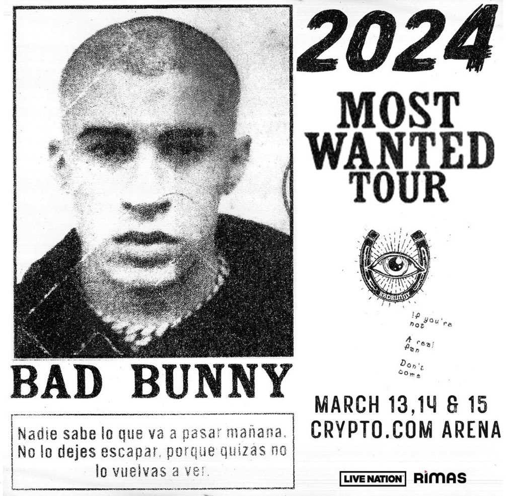 Bad Bunny pit tickets have dropped in price for the first two LA shows!!  (from $880 to $495) 🎫: https://t.co/SoVcxBl24c