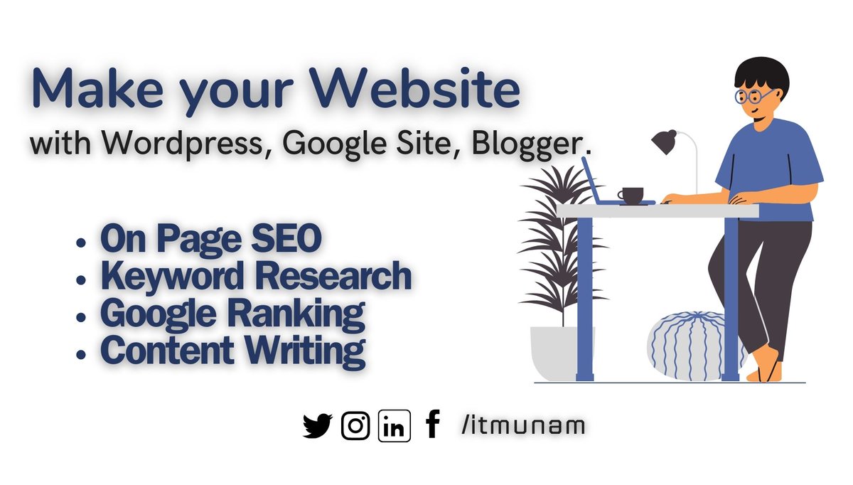 itmunam's tweet photo. #Website #WebsiteDesign #WordPress #googlesites #bloggers #onpageseo #keywordresearch https://t.co/rN1EmuAnA3