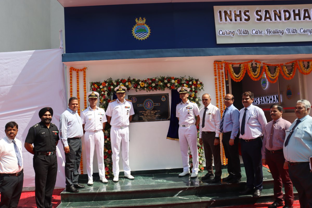 IN_WNC's tweet photo. These facilities will boost the healthcare measures for Service personnel, defence civilians and families at Naval Station Karanja, in consonance with #IndianNavy’s commitment to improving quality of life in Naval Stations. 
@IndiannavyMedia
@DefPROMumbai https://t.co/Djd1GDmQh3