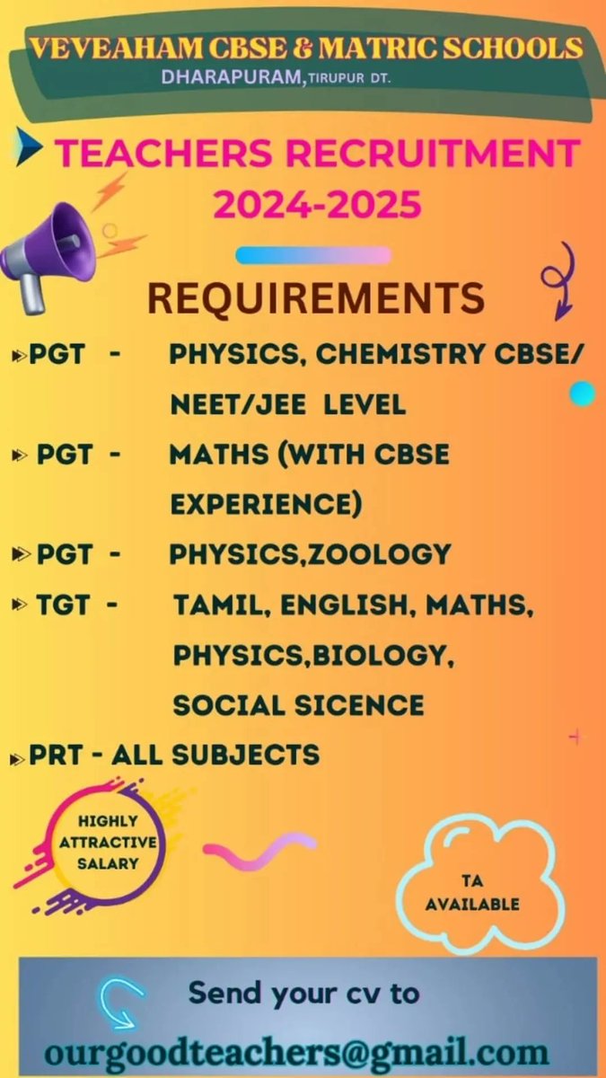 veveaham's tweet photo. Teacher's Recruitment 2024-2025 https://t.co/o7URRo8QWr