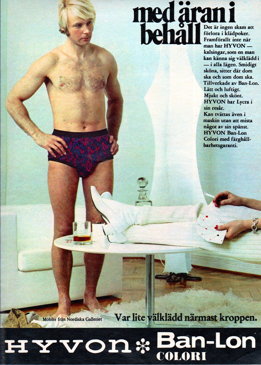 Nisseboxx's tweet image. med äran i behåll

#Se -nr 29 1970  #Hyvon #ad #reklam Ban-Lon