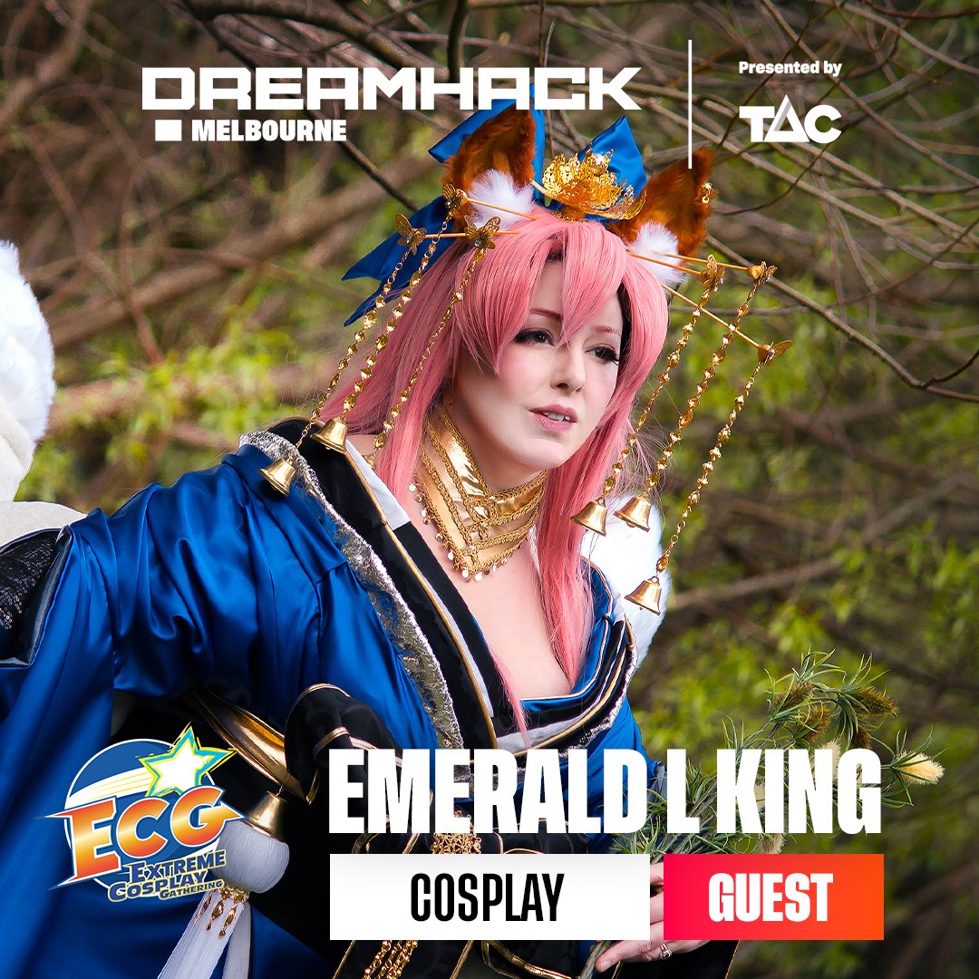 A true pioneer in Australian cosplay, meet the extraordinary @emeraldlking! 👑 Since '07, she's brought over 40 meticulously crafted costumes to life, and she will represent Australia in this year's WCS! 🏆 Join us at DreamHack to witness her expertise in costumes and skits!