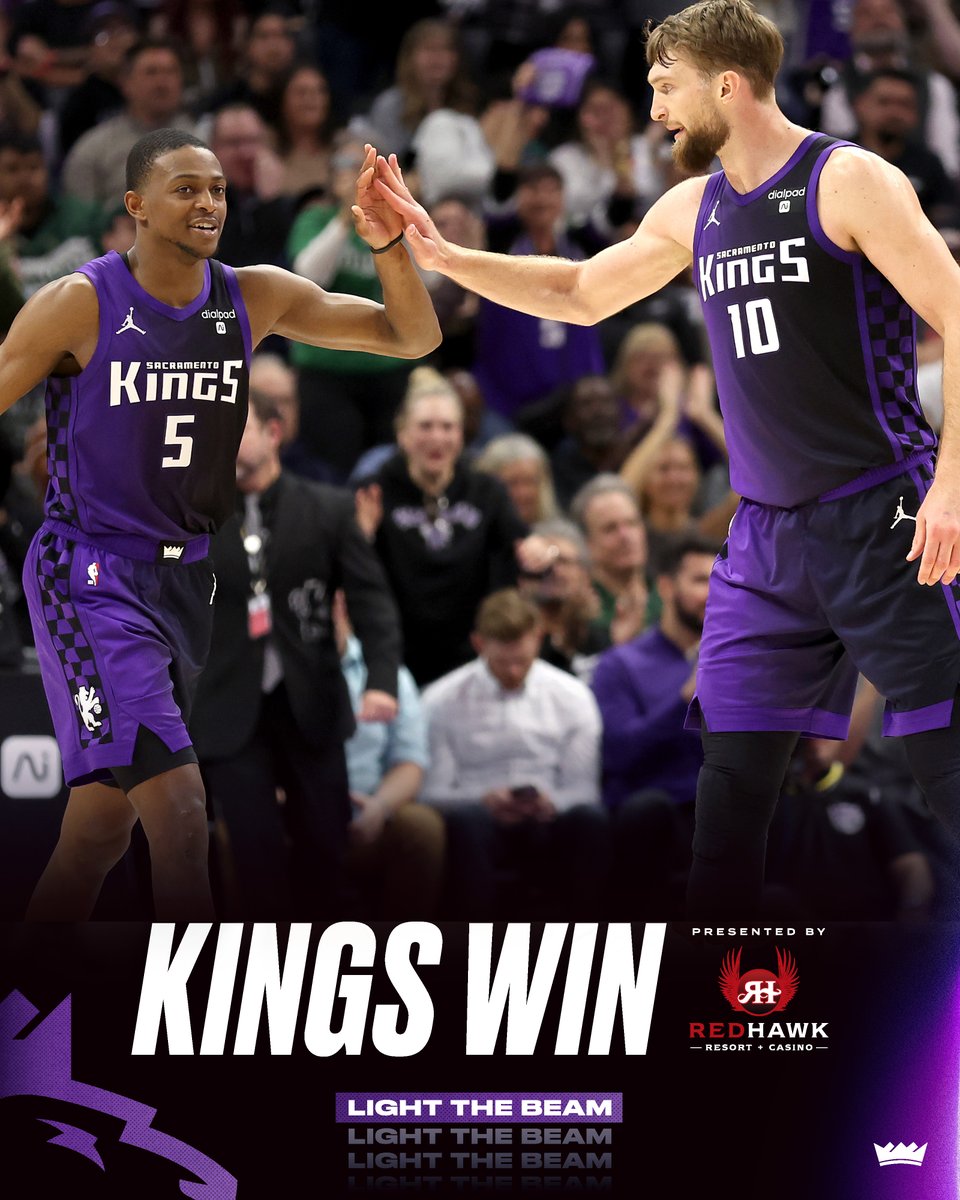 FINAL: Kings defeat the Bucks 129-94. 👑 De'Aaron Fox: 29 PTS, 7 AST, 6 REB 👑 Domantas Sabonis: 22 PTS, 11 REB, 8 AST 👑 Malik Monk: 25 PTS, 5 REB, 5 AST Kings Win presented by @RedHawkCasino