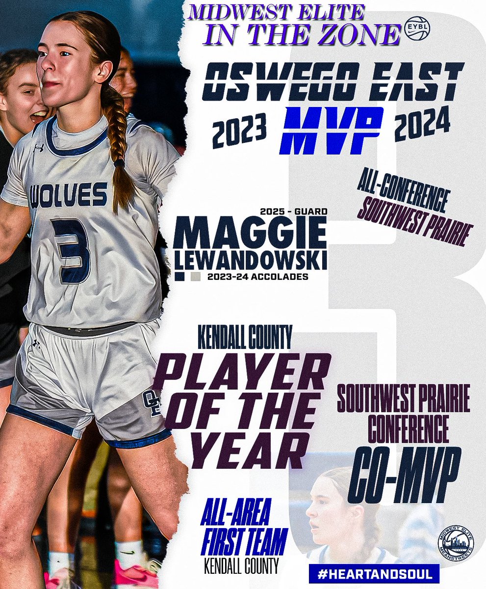 Diving deep into the zone, where passion meets determination, we spotlight 2025 - Guard, Maggie Lewandowski! 💥 Her hustle is non-stop, her mindset unshakeable. A true leader at Oswego East H.S., she's the heartbeat of the team - the quintessential captain who embodies everything
