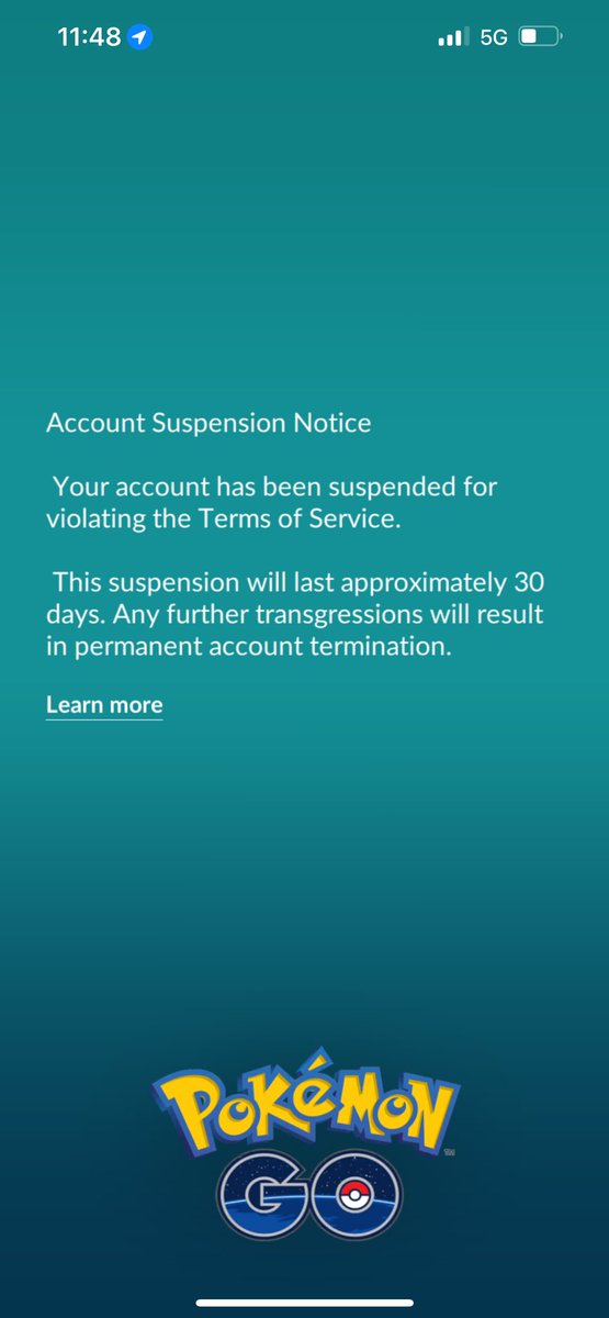 TimoBrahh's tweet photo. @CapSparrow98 @NianticHelp @NianticLabs @NianticHe1p I have the same issue I thought because my network switched from my home wifi to my sister wifi (we live in apartments). I been playing only PVP all morning and when I came back to check at noon I was hit with a suspension @NianticHelp @NianticLabs https://t.co/noGCdJfm5y