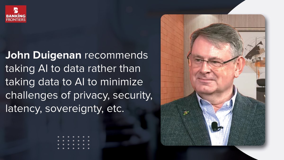John Duigenan, <a href="/IBM/">IBM</a> ’s Head of Banking &amp; Financial Services, shares profound insights into #data and #AI with Babu Nair, Founder &amp; MD of Banking Frontiers&amp; Financial Technology Frontiers:

Read more: bankingfrontiers.com/a-180-degree-s…

#datasilos #CustomerExperience #BankigFrontiers