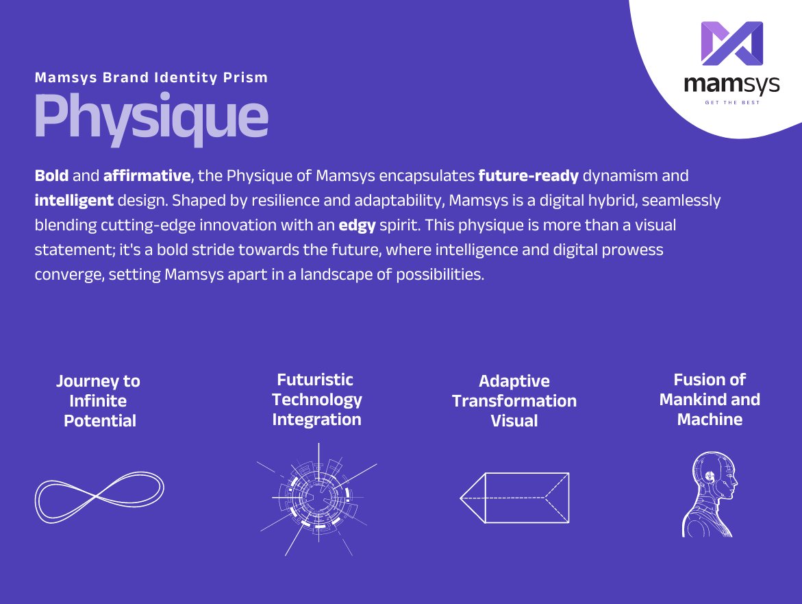 mamsysworld's tweet photo. We are thrilled to unveil the first facet of Mamsys' Brand Identity Prism β the Physique! Dive into the visual Symphony that defines us, from our dynamic logo to the vibrant design elements. Bold, Edgy, Adaptive, and Future-Ready Mamsys. π
#Mamsys #BrandPhysique #VisualIdentity https://t.co/lhE9O0AJrH