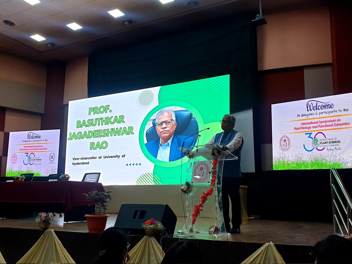 Curtain-raiser of International Symposium on Plant Biology and Functional Genomics #ISPBFG2024 by a special lecture by our VC, Prof. BJ Rao
<a href="/HydUniv/">Univ of Hyderabad</a> <a href="/slsuohyd/">School of Life Sciences, University of Hyderabad</a>