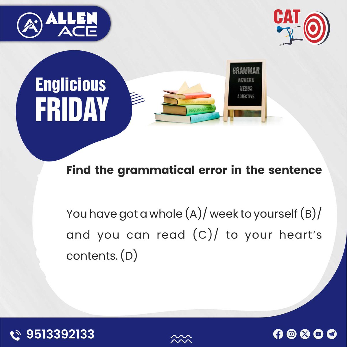 ✅ Do you want to take your #Verbal skills for #CAT to the next level?

👆 Follow our posts on #EngliciousFriday

#verbalabilityquiz #verbalability #readingcomprehension #onewordsubstitution #englishquiz #catexam #catexampreparation #catexamstips #catexampattern #mbaentranceexam