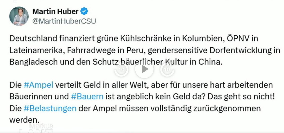 Sagt der Mann dessen Partei das #wachstumschancengesetz blockiert 
Die Wirtschaft zerstört, die #Bauernproteste unterstützt
Die Idee mit den Radwegen stammt von der #CDU selbst die eigenen Ideen verwendet #Huber gegen die #Ampel 
Dummer #Huber will uns verarschen #Lanz