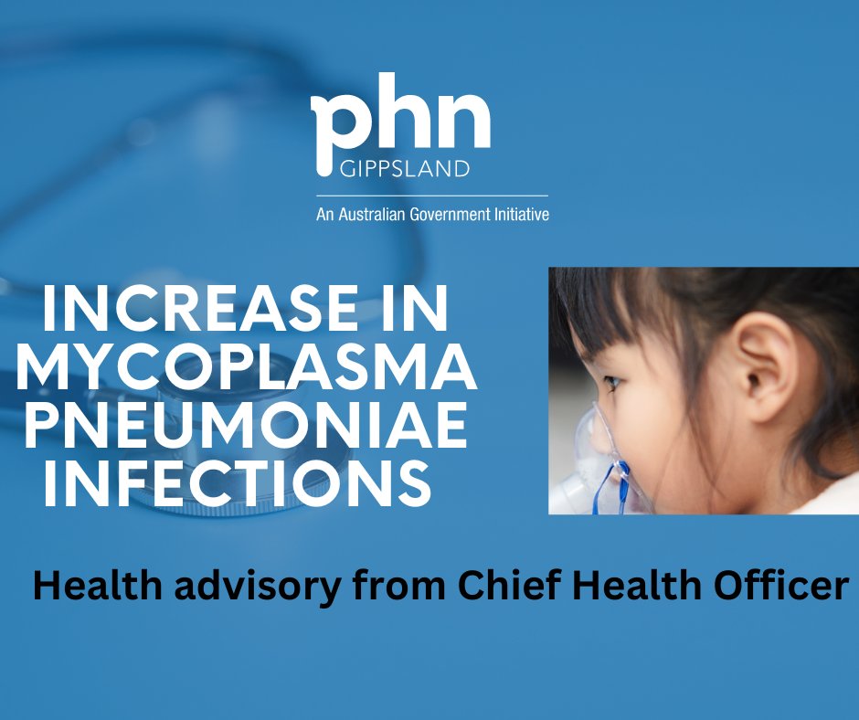 The number of mycoplasma infections in Victoria has increased. Read the health advisory at gphn.org.au/latest-news/he…
Please share with family and friends.
#Gippsland #healthadvisory #stayalert