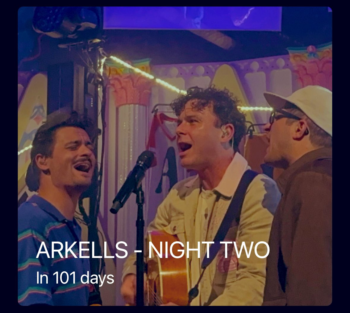 The types of reminders I need in my life. 🎶 100 days til the @arkellsmusic Doubleheader Weekend.