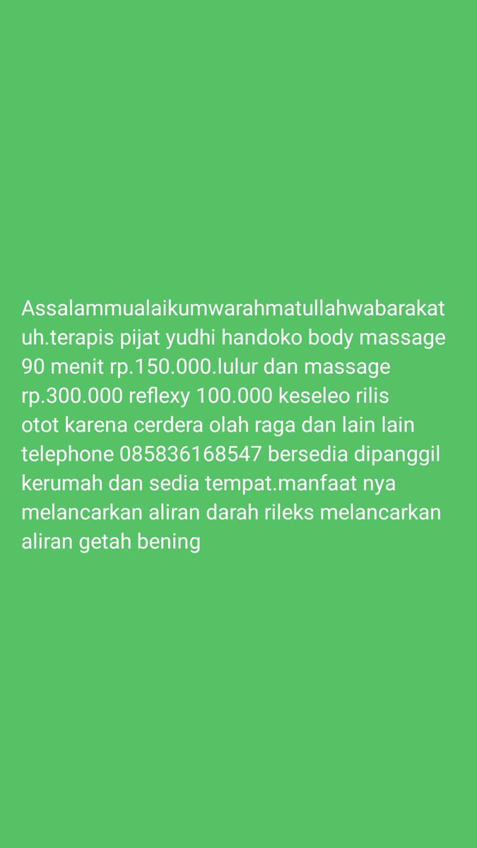 Assalammualaikumwarahmatullahwabarakatuh.telephone 085836168547