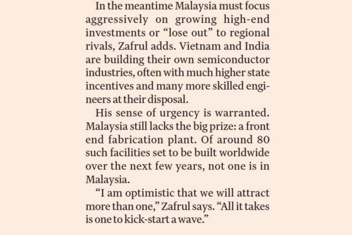 Baru-baru ini akhbar antarabangsa Financial Times telah membuat liputan khas tentang perkembangan sektor elektrikal dan elektronik (E&E) di Malaysia, di mana mereka turut menemuramah YAB PM dan saya sendiri. Saya telah berkongsi artikel tersebut bersama YAB PM, di mana pengarang