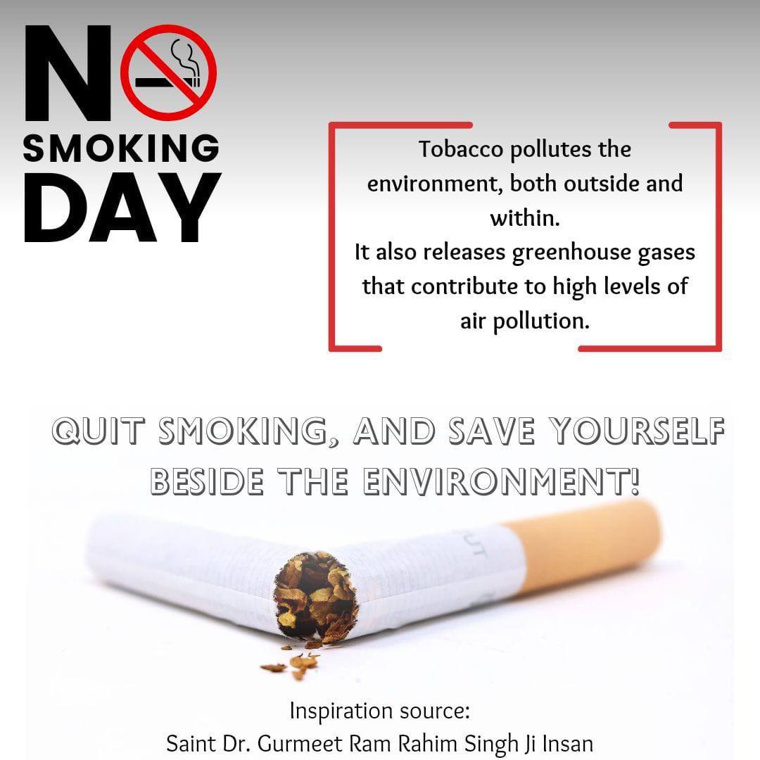 Smoking is very dangerous. Do you know why ? By doing regular smoking alot of people damage their alot of body parts . Saint MSG Insan launched depth campaign to stop people who are still damaging their own body parts regularly. #NoSmokingDay #NoSmokingDay2024