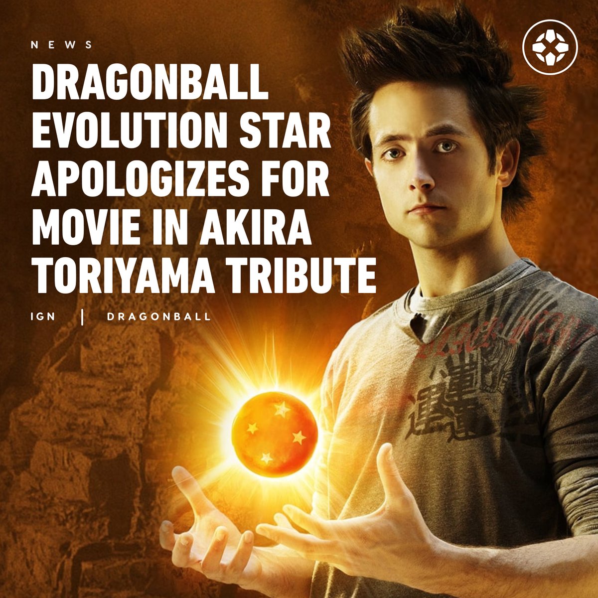IGN's tweet image. While paying tribute to the late Akira Toriyama, Justin Chatwin said "Sorry we messed up that adaptation so badly," referring to Dragonball Evolution, the 2009 live-action adaptation that saw the actor take on the role of Goku. bit.ly/4ab7ojG