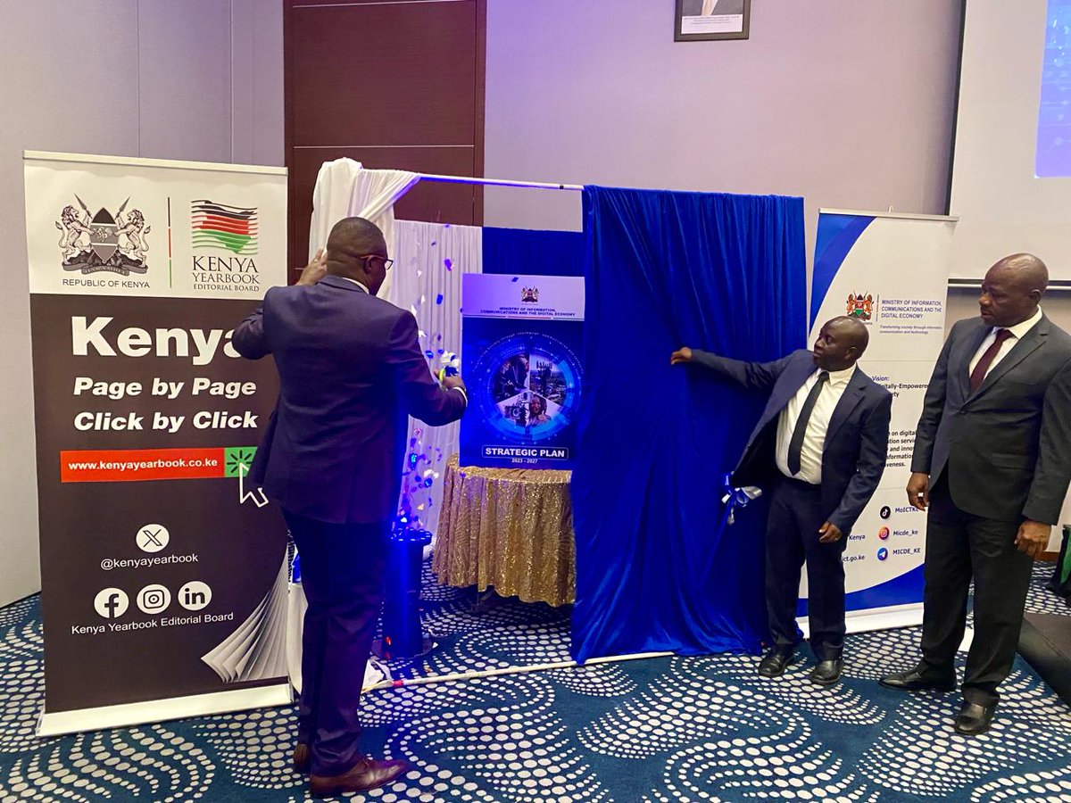 Kenyayearbook's tweet photo. Launch of #MICDESPLaunch (@MoICTKenya) in Pictures from your trusted #Digitalstoryteller
@DPublicComms @dosande @KimetoLilian @ICTAuthorityKE @KBCChannel1 @MediaCouncilK @konzatech @CA_Kenya
#MICDESPLaunch #SPLaunch https://t.co/dT51mYhiEW