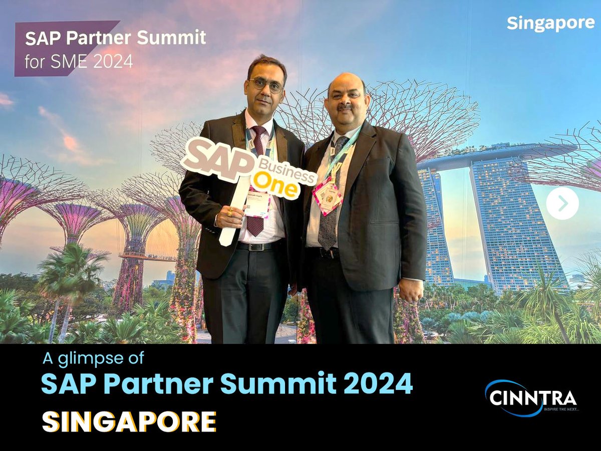 cinntraofficial's tweet image. Cinntra triumphant Day 1 with industry-centric sessions and strategic alliances at #SAPPartnerSummit2024, Singapore

This time, our visionaries Laxmikant Dixit and Anirudh Gupta marked their electrifying presence at the event

#Singapore #SAPPartnerSummitforSME #Partnership4Ever