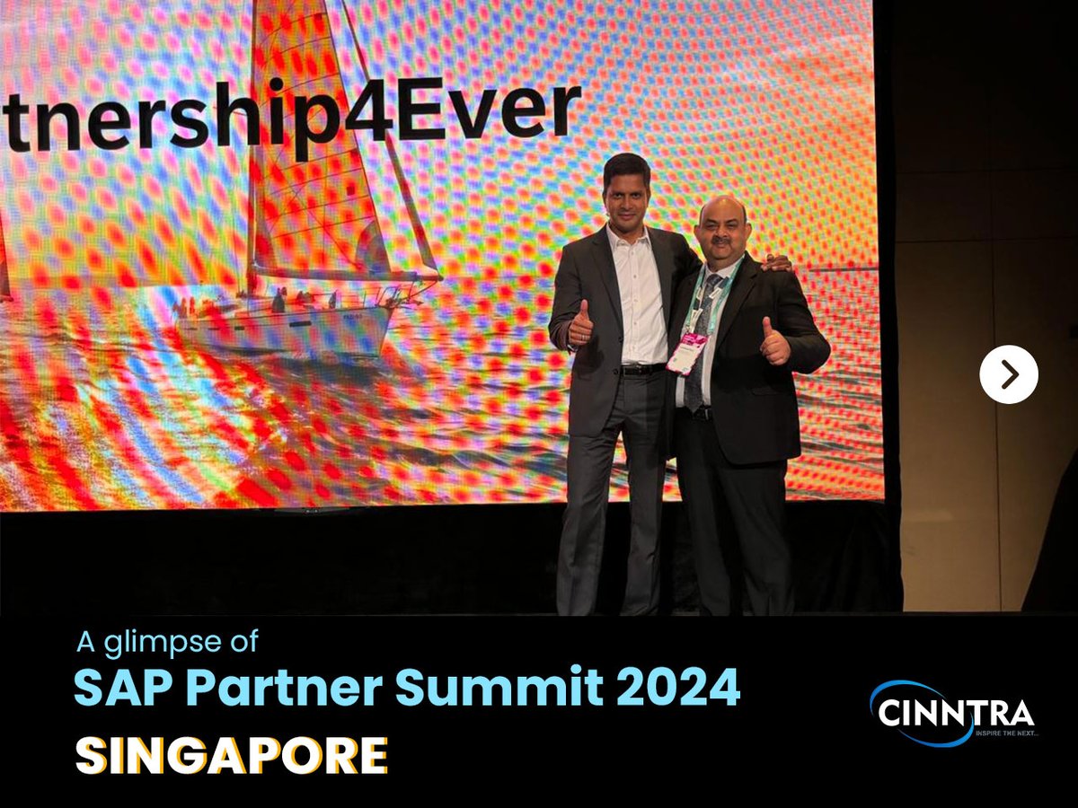 cinntraofficial's tweet image. Cinntra triumphant Day 1 with industry-centric sessions and strategic alliances at #SAPPartnerSummit2024, Singapore

This time, our visionaries Laxmikant Dixit and Anirudh Gupta marked their electrifying presence at the event

#Singapore #SAPPartnerSummitforSME #Partnership4Ever
