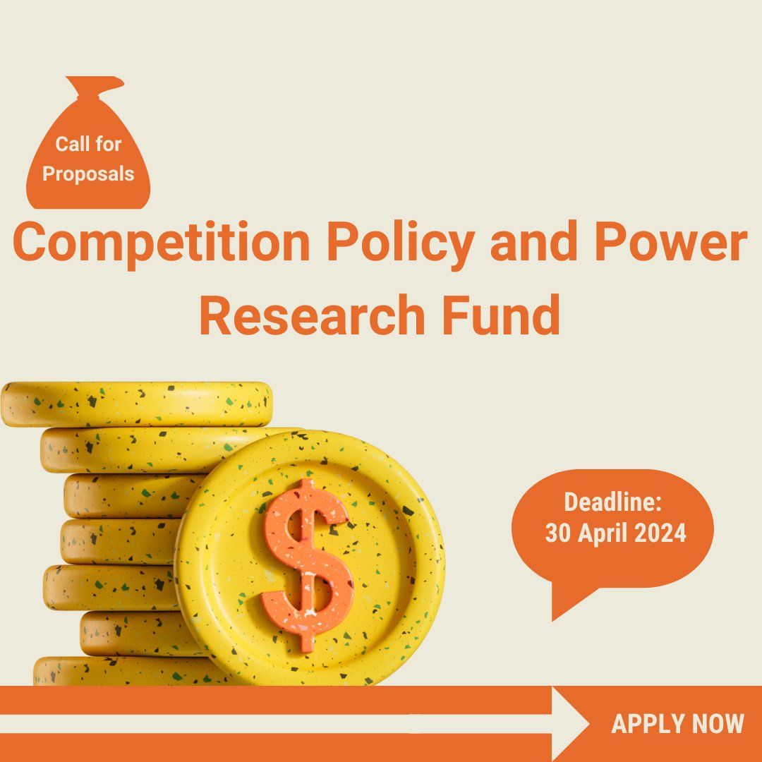 New grant alert!📣

Applications are now open for the Competition Policy and Power Research Fund.

💰Grant awards will be up to a maximum of USD 60,000.

APPLY NOW: fundsforindividuals.fundsforngos.org/?p=6878