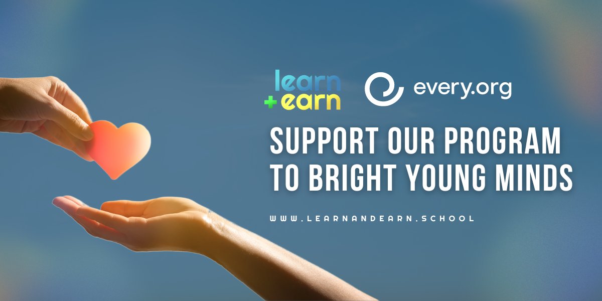 We have a big dream - to bring Learn+Earn Program to 50,000 bright young minds. Let's make sure they don't miss out on their right to learn, grow, and shine. 🌟 Join us in our journey on Every.org - bit.ly/43dpgYU Together, we can rebuild hope through…