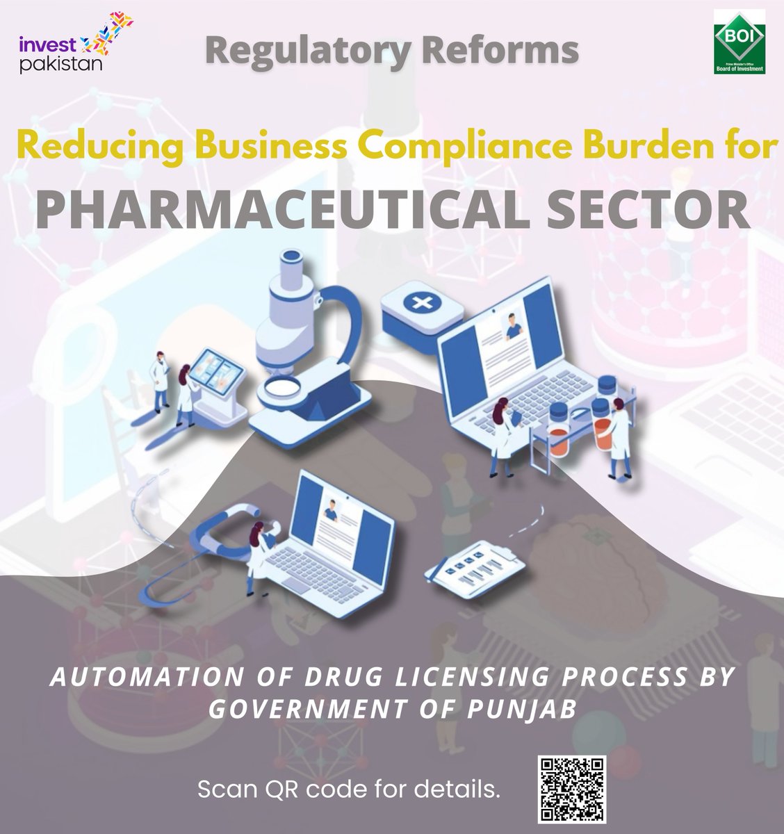 investinpak's tweet photo. A Journey towards Digital Transformation: The Drug Sale License issuance Process has been automated in Punjab.
For details, visit: https://t.co/9gOBwX97KQ
#PRMI #RegulatoryReforsms #regulatorycompliance #investinpakistan #pharmaceuticalindustry #promotingdomesticindustry https://t.co/BKc5BG7IJ7