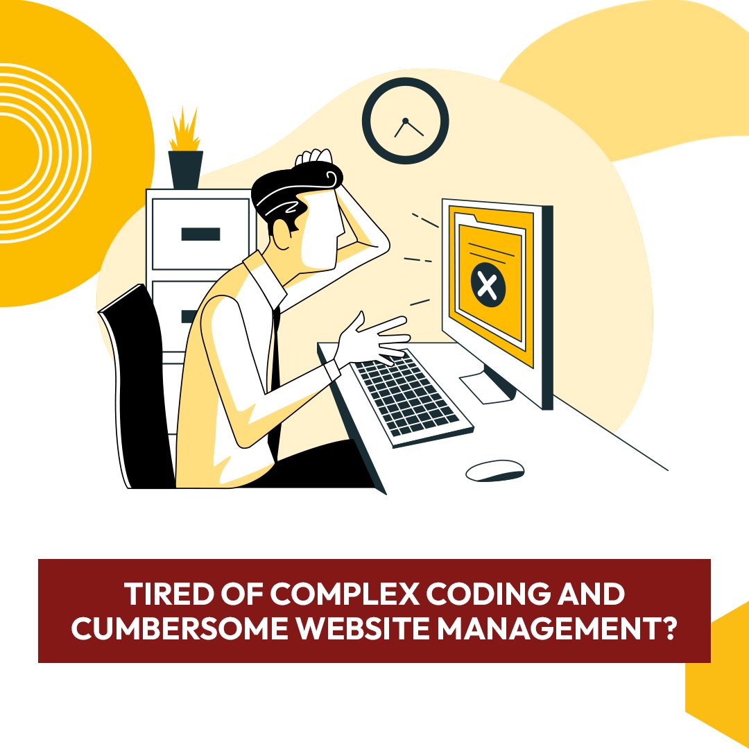 Are you tired of dealing with complex coding and cumbersome website management? Seeking a simpler solution? 

#WEBBEESITE #WebDevelopment #ComplexCoding #WebsiteManagement #CodingHeadaches #SimplifyWeb #TechProblems #WebSolutions #EasyWebsite